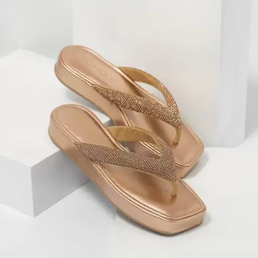 Chinelo Flat Sandália Feminina Brilho Strass De Dedo Luxo Sofiolí Confortável Moda Macio Leve