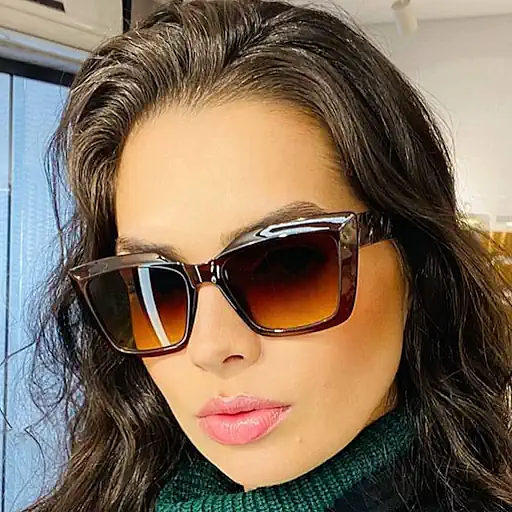 Óculos de Sol Feminino Moderno Blogueira Novidade Várias Cores